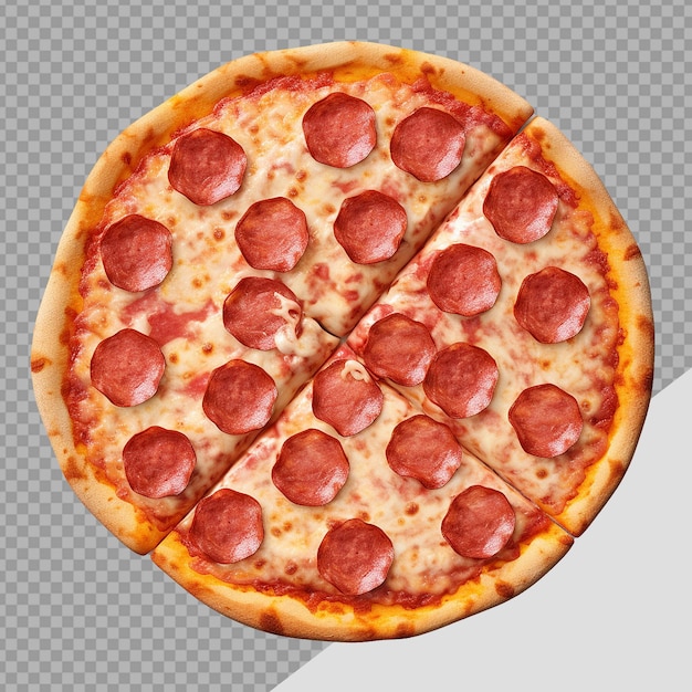 PSD une délicieuse pizza isolée sur un fond transparent png