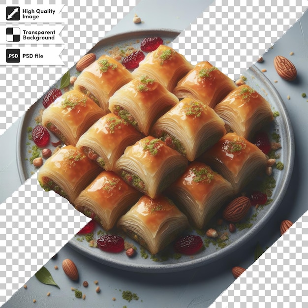 Un Délicieux Baklava Sucré Sur Fond Transparent