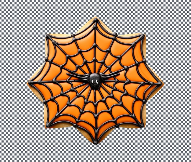 PSD des délicieux biscuits d'halloween décorés isolés sur un fond transparent