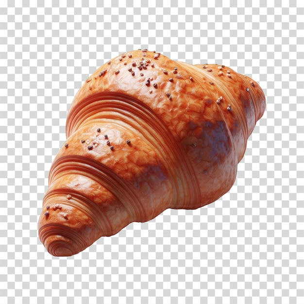 PSD un délicieux croissant avec un fond transparent.