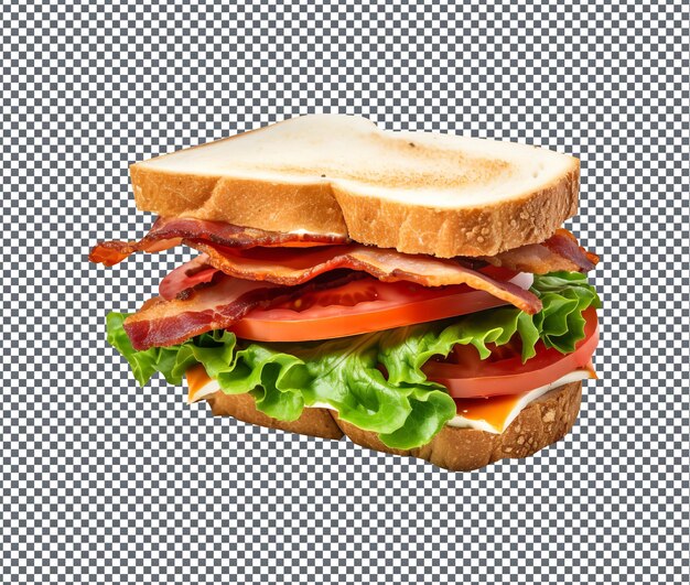 PSD délicieux et délicieux sandwich blt isolé sur fond transparent