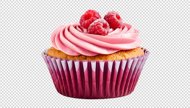 Un délicieux gâteau aux framboises avec du glaçage rose