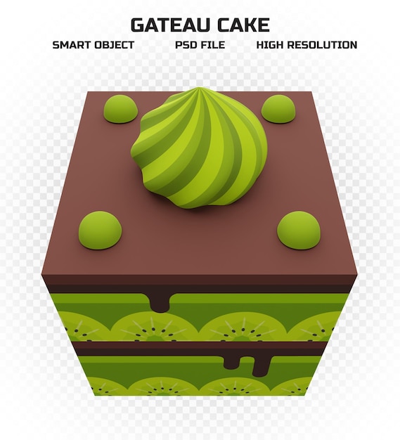 Délicieux Gâteau à La Crème De Kiwi Vert En Haute Résolution Pour Un Anniversaire Spécial