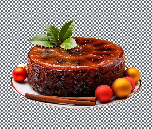 PSD un délicieux gâteau de noël portugais frais isolé sur un fond transparent