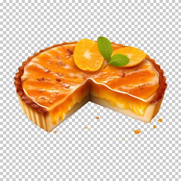 Un Délicieux Gâteau D'orange Isolé Sur Un Fond Transparent