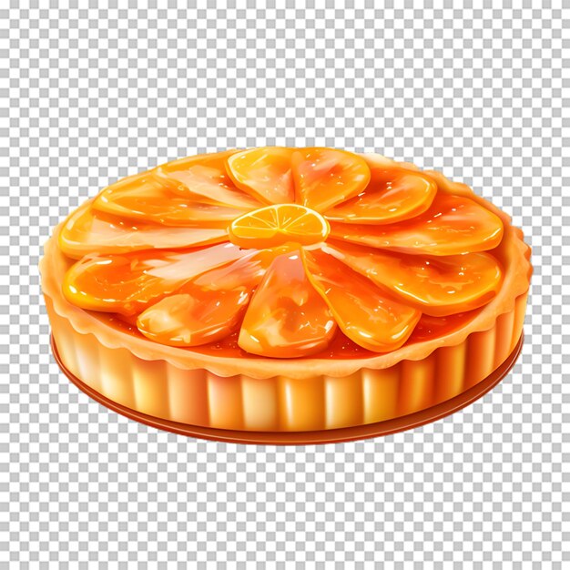 PSD un délicieux gâteau d'orange isolé sur un fond transparent