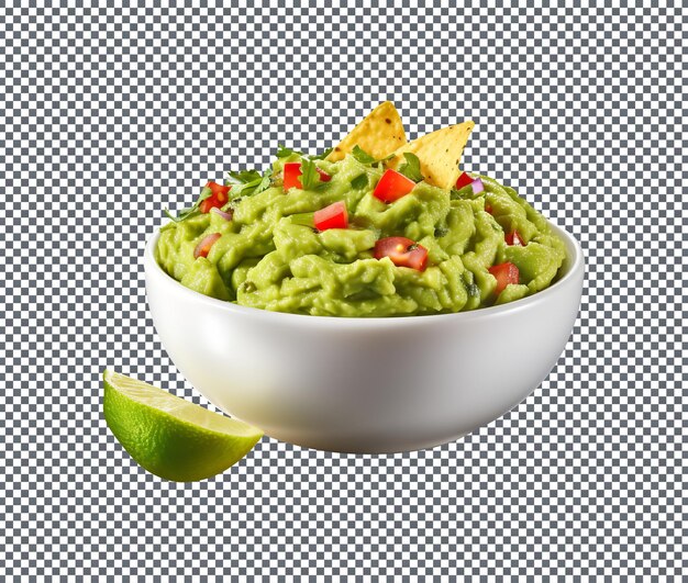 Délicieux Guacamole Isolé Sur Fond Blanc