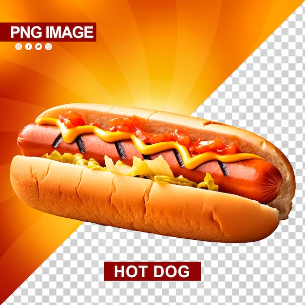 Un Délicieux Hot-dog Avec Du Ketchup Et De La Moutarde