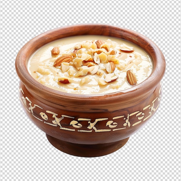 PSD un délicieux kheer crémeux isolé sur un fond transparent png