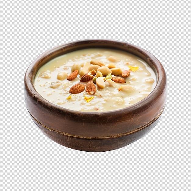 PSD un délicieux kheer crémeux isolé sur un fond transparent png