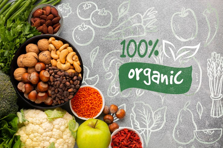 PSD délicieux mélange sain d'épices et de légumes vue de dessus