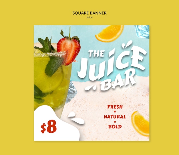 Un délicieux modèle de jus frais.