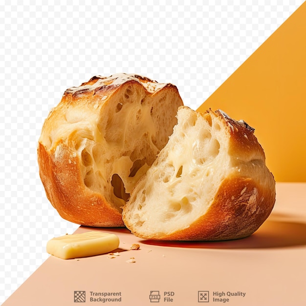 PSD délicieux pain au fromage fait maison sur une surface sombre