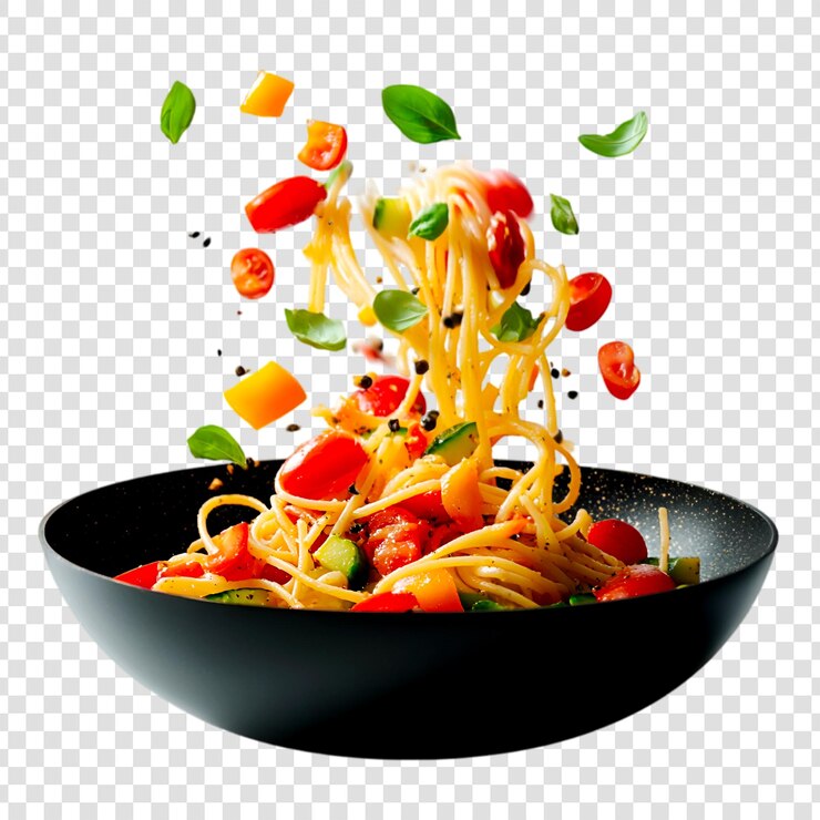PSD un délicieux plat de spaghettis.