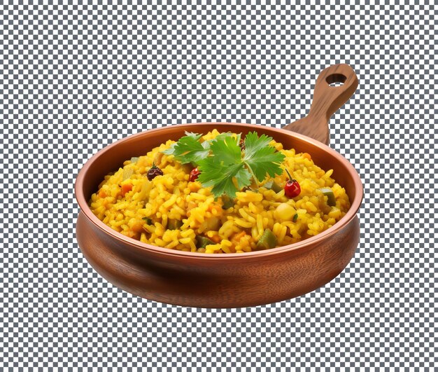 Un Délicieux Riz Khichdi Cuit Isolé Sur Un Fond Transparent