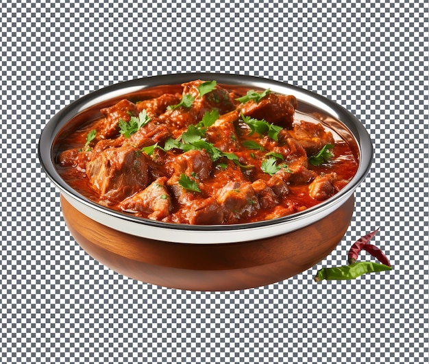 Le Délicieux Rogan Josh Isolé Sur Un Fond Transparent