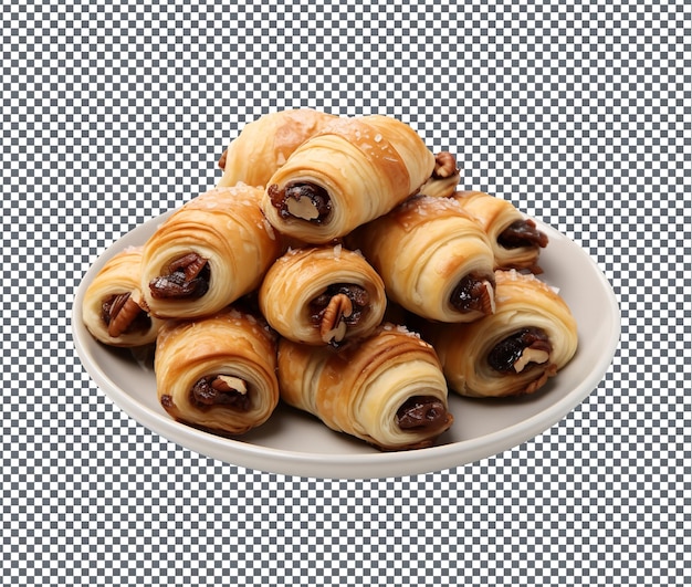 Délicieux Rugelach Pâtisseries Roulées Isolées Sur Un Fond Transparent