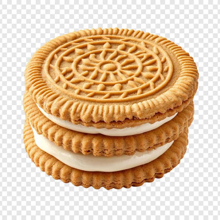 PSD des délicieux sandwichs à trois étages, des biscuits sucrés, un délice de boulangerie.