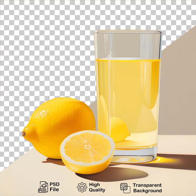 PSD un délicieux smoothie au citron isolé sur un fond transparent incluant un fichier png