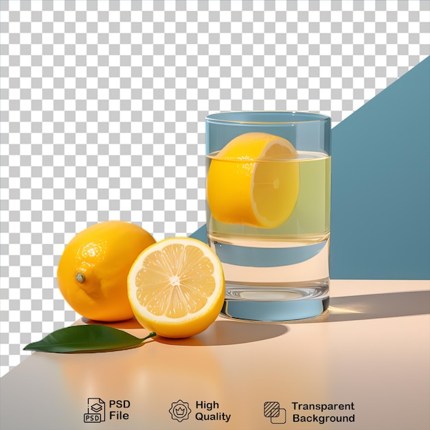 PSD un délicieux smoothie au citron isolé sur un fond transparent incluant un fichier png