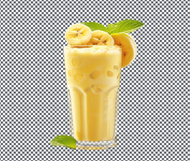 PSD le délicieux smoothie à la banane bagirmi isolé sur un fond transparent