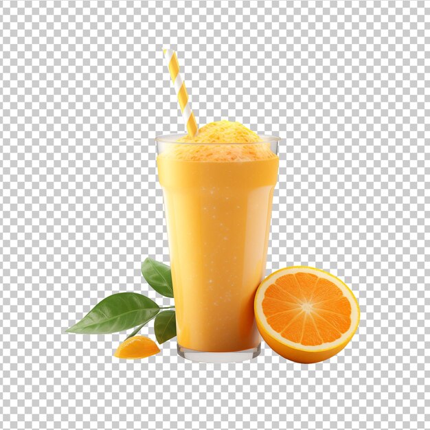 Un Délicieux Smoothie Frais Et De La Paille Sur Un Fond Transparent