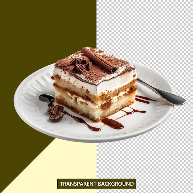 PSD délicieux tiramisu original sucré fond transparent