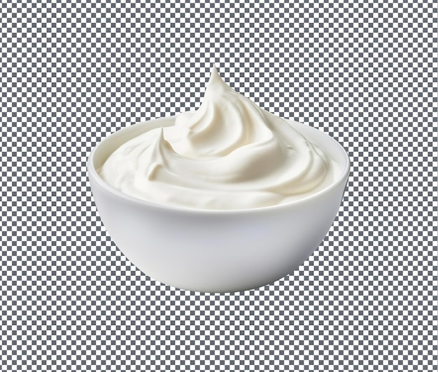 Un délicieux yogourt grec isolé sur un fond transparent