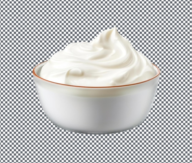 Un délicieux yogourt grec isolé sur un fond transparent
