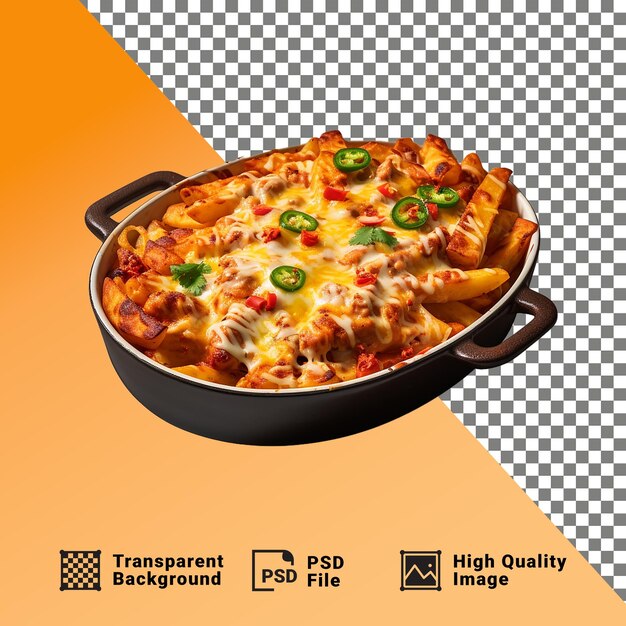 PSD deliciosa caçarola de frango mexicana isolada em fundo transparente png