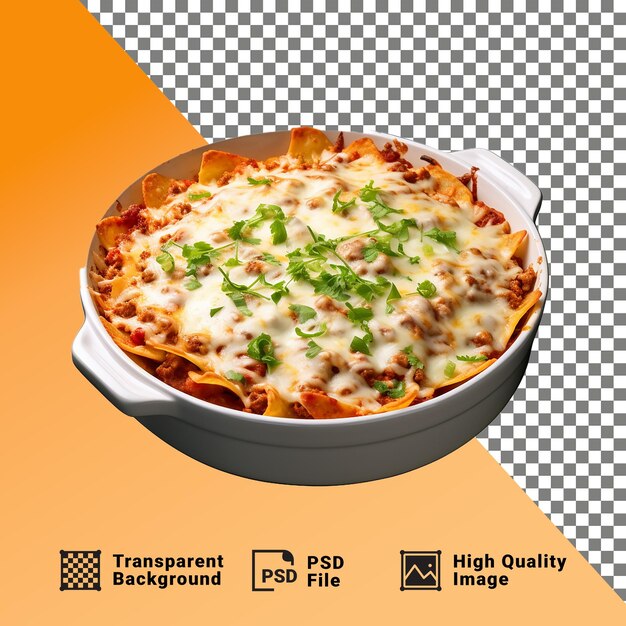 PSD deliciosa caçarola de frango mexicana isolada em fundo transparente png