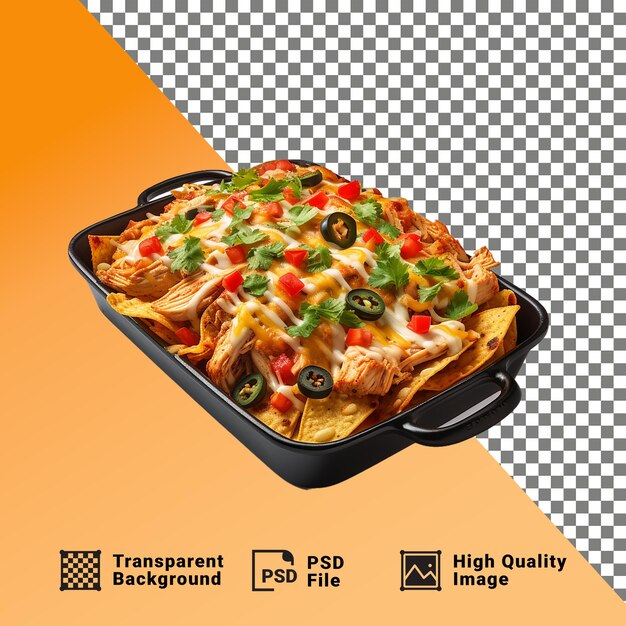 PSD deliciosa caçarola de frango mexicana isolada em fundo transparente png