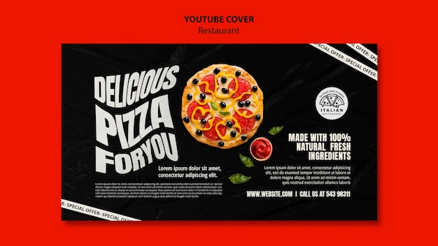 Deliciosa comida italiana capa do youtube