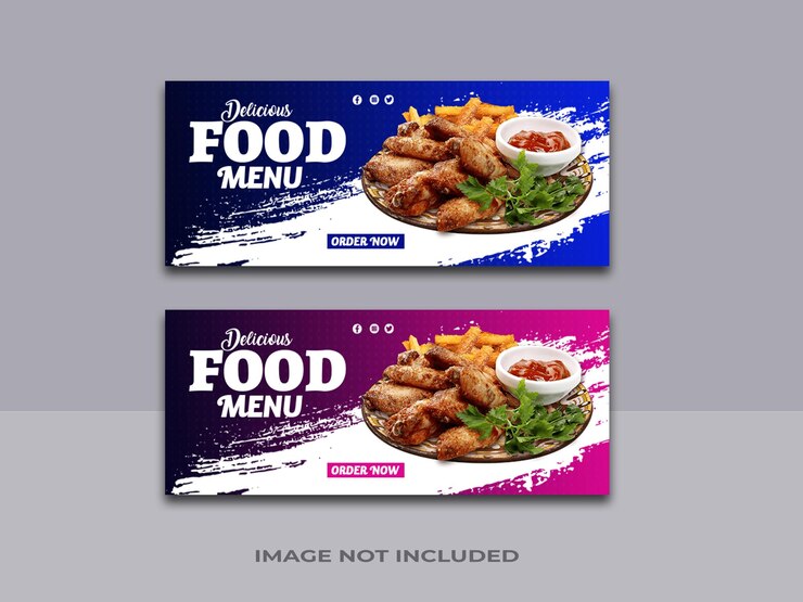 PSD deliciosa comida rápida y menú de comida banner web