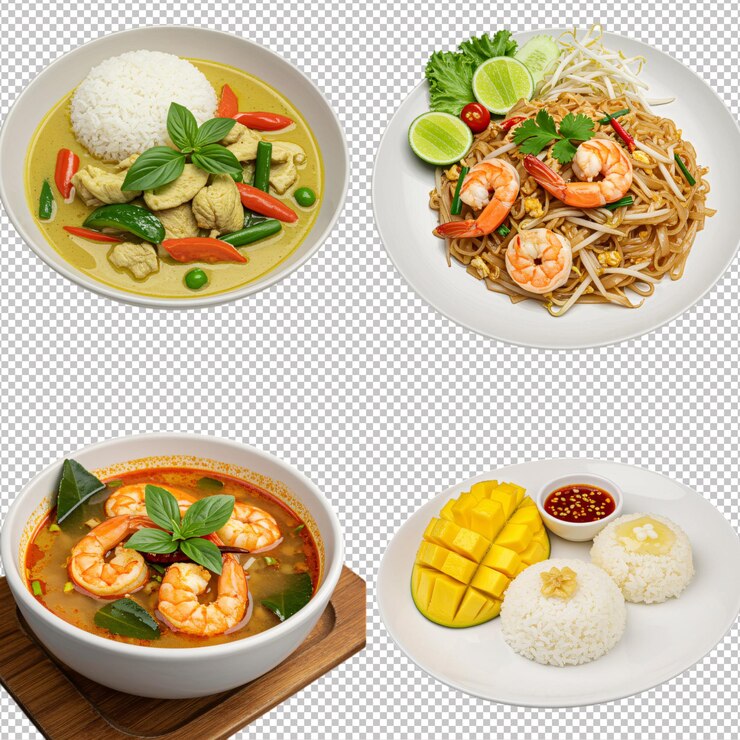 PSD deliciosa comida tailandesa