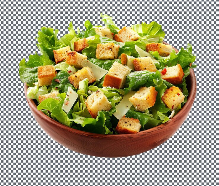 PSD la deliciosa ensalada césar aislada sobre un fondo transparente