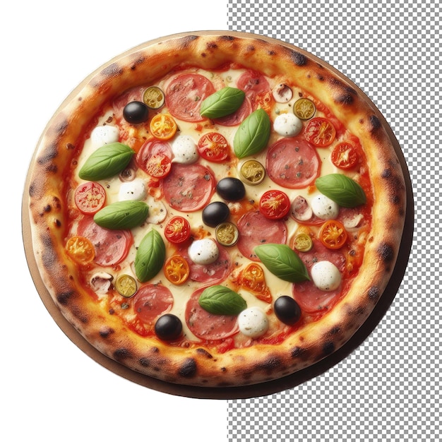 PSD deliciosa fatia de pizza de pepperoni no prato png