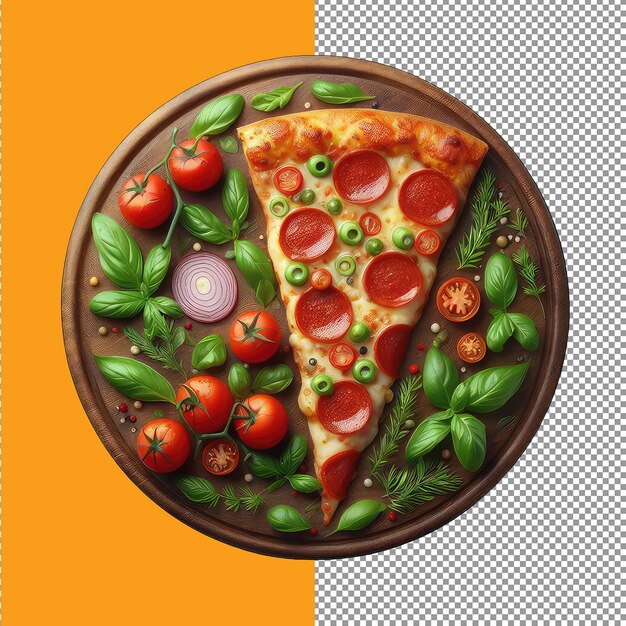 PSD deliciosa margherita pizza png