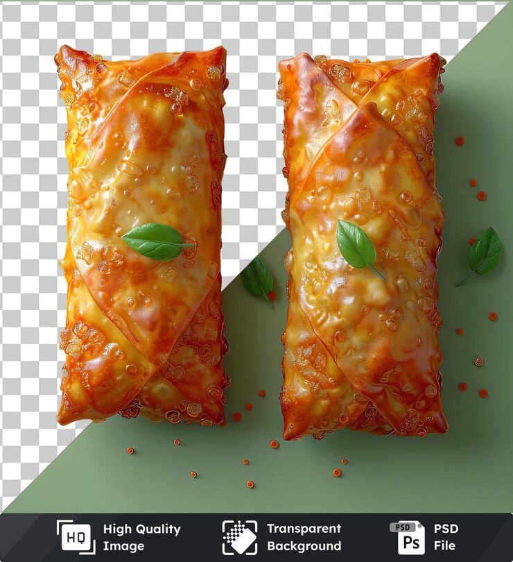 PSD una deliciosa pizza se sienta en una mesa verde adornada con una hoja verde
