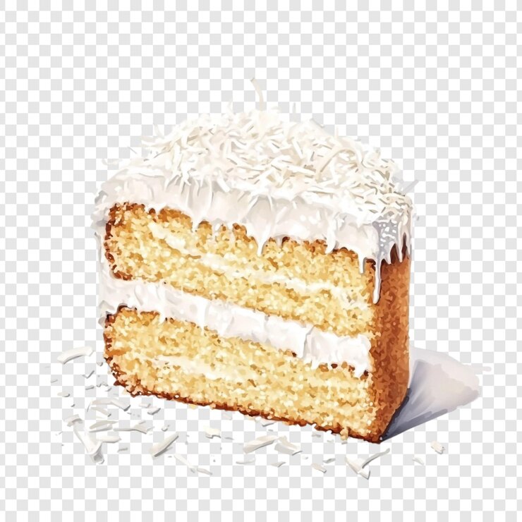PSD una deliciosa rebanada de pastel de coco