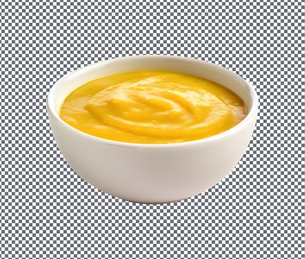 Deliciosa salsa de curry aislada sobre un fondo transparente