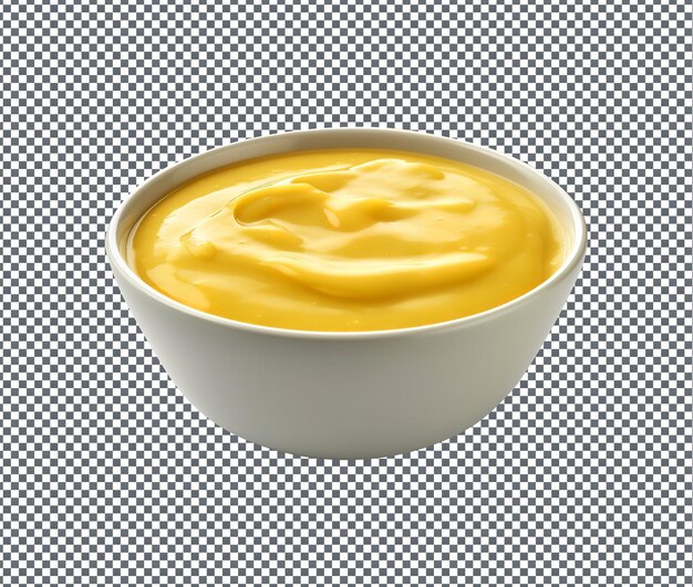 Una deliciosa salsa de pimienta de plátano aislada sobre un fondo transparente