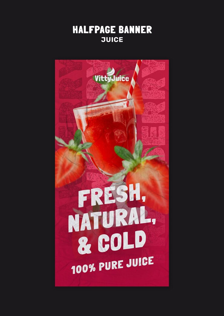 Deliciosa y saludable plantilla de jugo