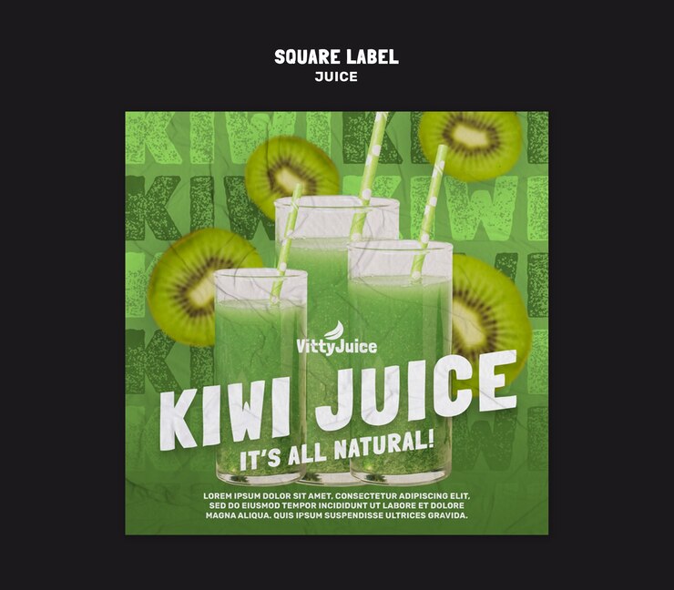 PSD deliciosa y saludable plantilla de jugo