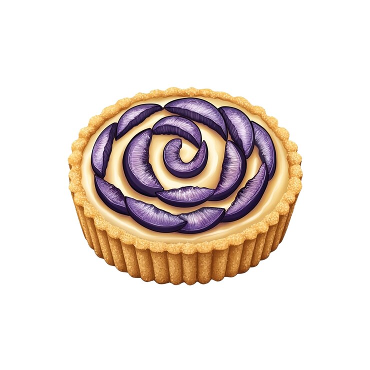 PSD deliciosa torta de frutas púrpura