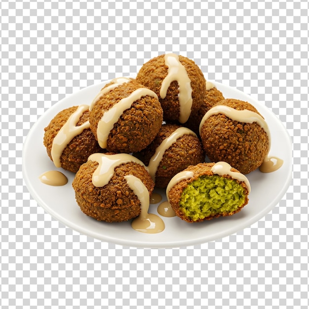 Deliciosas bolas de falafel con salsa de tahini