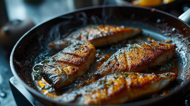 Deliciosas frituras de pescado una hermosa fotografía de pescado frito al estilo de la comida