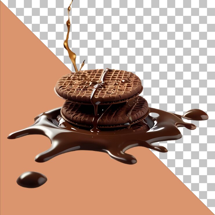 Deliciosas galletas de chocolate Imagen en PNG con fondo transparente