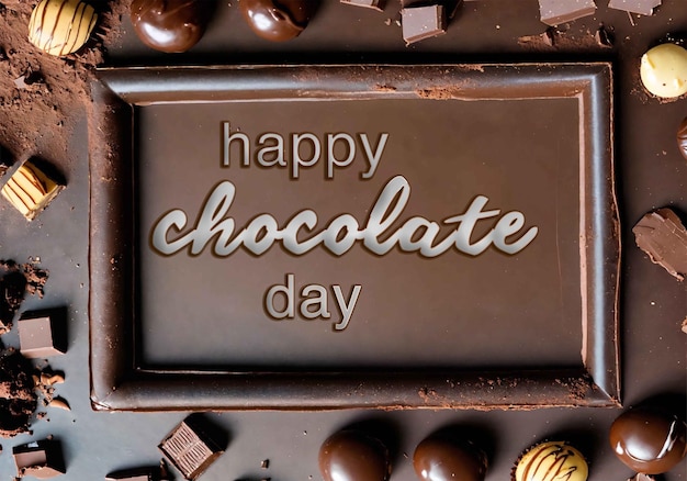PSD deliciosas golosinas de chocolate para una deliciosa celebración del día del chocolate