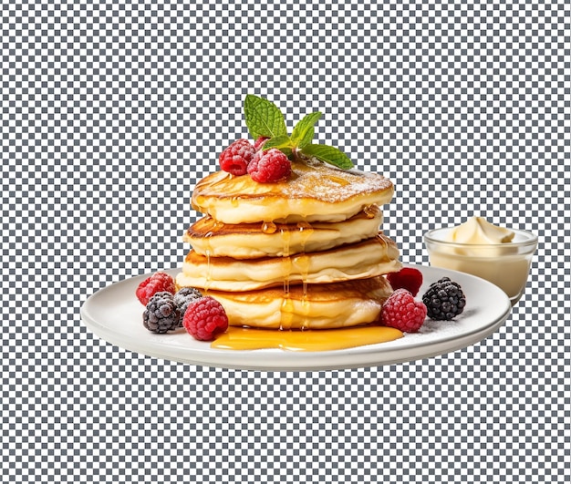 Deliciosas panquecas Ricotta isoladas em fundo transparente